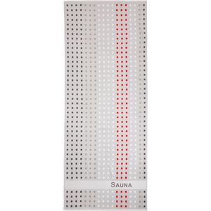 Dyckhoff Saunatuch Karo, 80 x 200 cm, silber, 100% Baumwolle, 450 g/m²