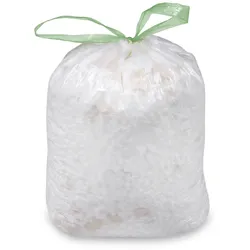 VEPATIM 500x Zugbandsäcke Müllsäcke mit Zugband 60 Liter 'L' 63 x 73 cm HDPE weiß