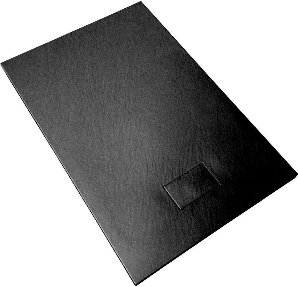 LANERI 1400 x 700 mm Stone Shower Tray - White/Black Black 1,400mm W