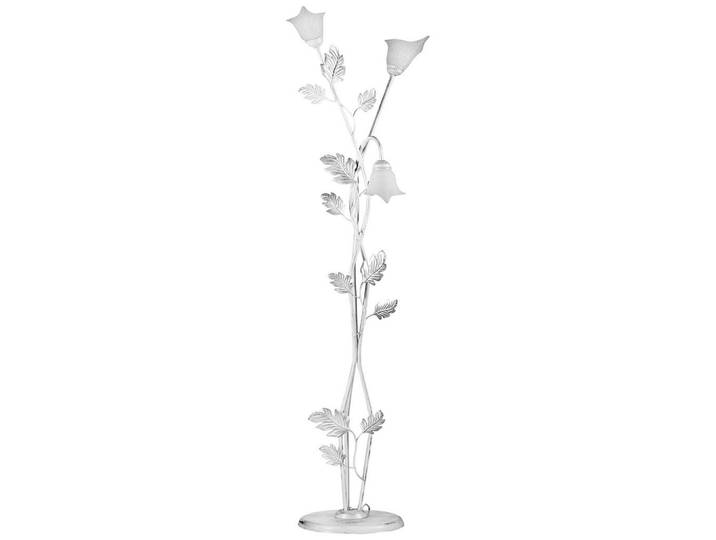 Stehleuchte, Silberfarben, Weiß, Metall, Glas, 175 cm, Lampen & Leuchten, Innenbeleuchtung, Stehlampen, Stehlampen