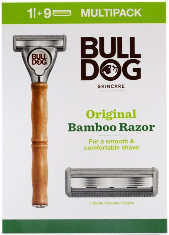 Bulldog Original Bamboo Razor rasoir + lames de rechange 9 pcs