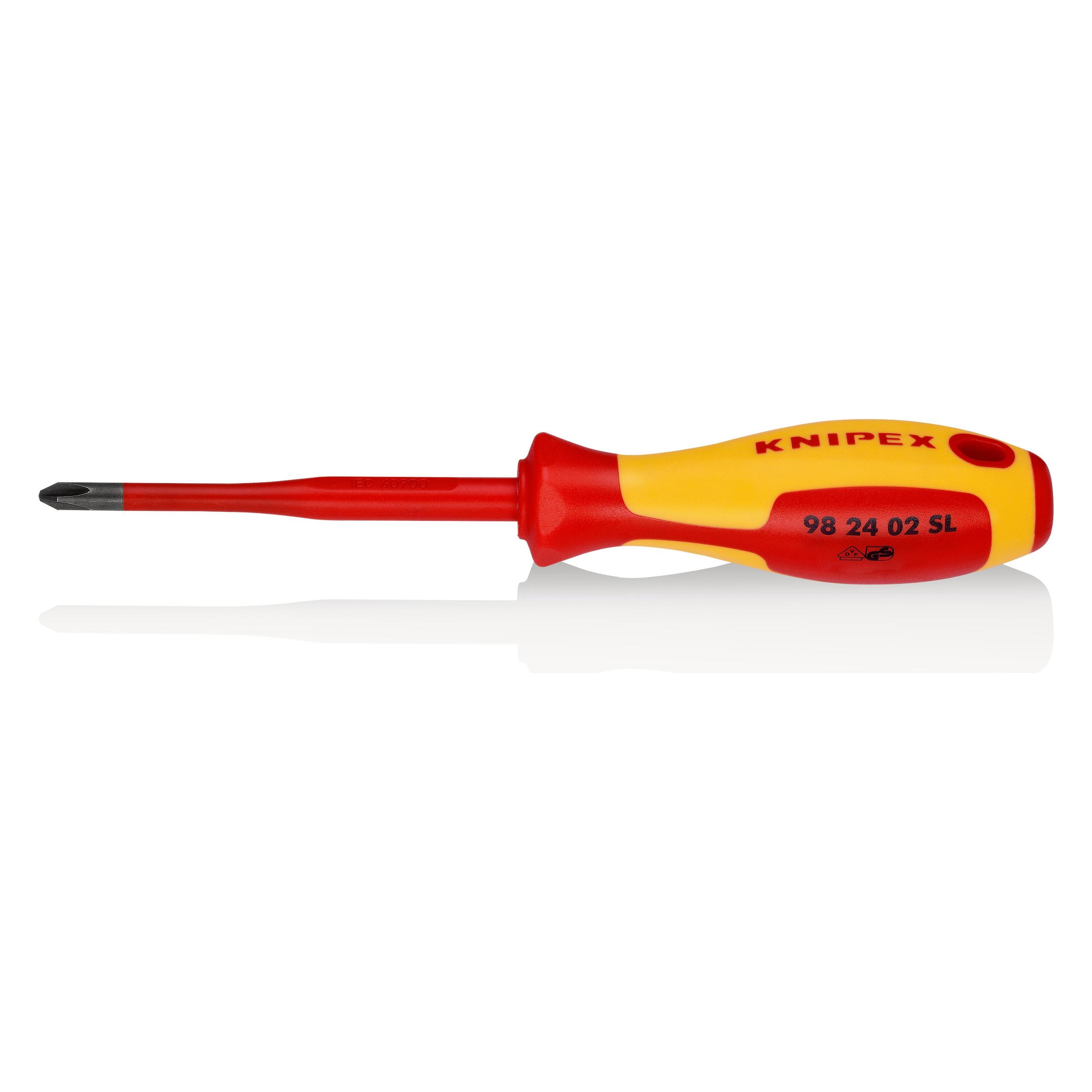 Knipex Schraubendreher (Slim) für Kreuzschlitzschrauben (98 24 02 SL)
