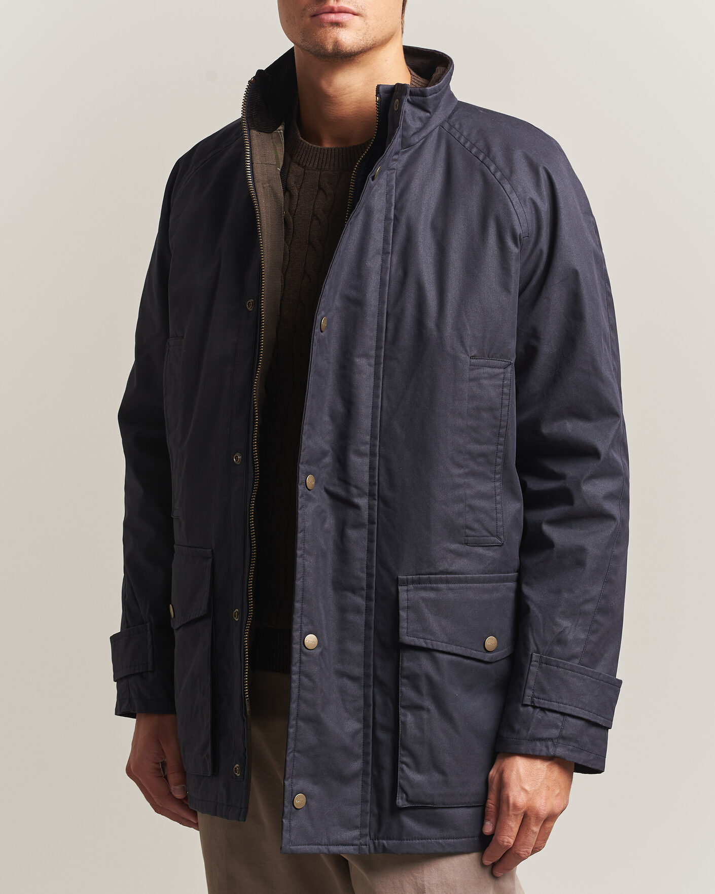Gant Waxed Double Decker Jacket Evening Blue men XL Blå