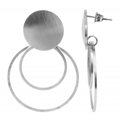 Paar Ohrstecker ADELIA´S "Damen Ohrstecker aus Edelstahl", gold, Ohrringe, Damen, Damen, Edelstahl