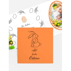 Osterkarten selbst gestalten mit Spruch und Fotos im Onlinedesigner bei Meine-Kartenmanufaktur.de