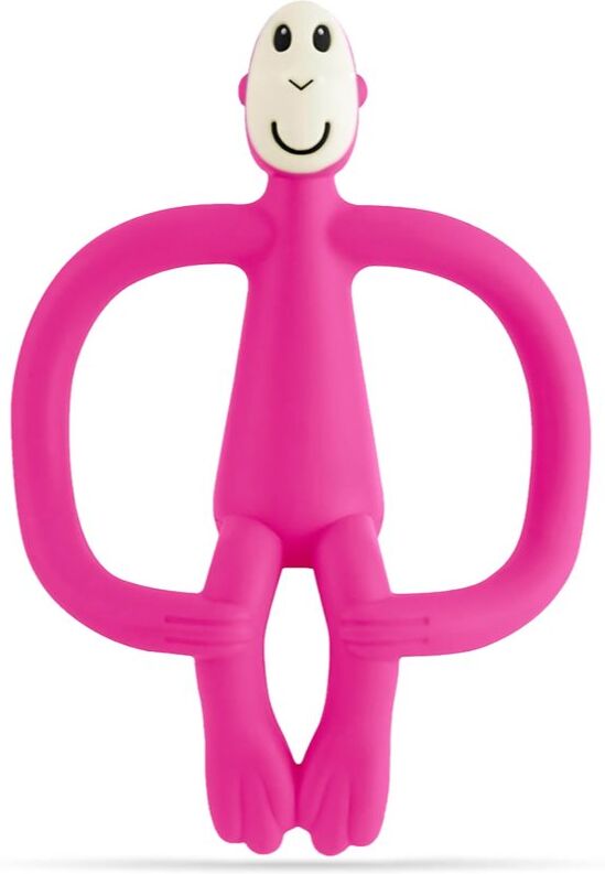 Matchstick Monkey Teething Toy and Gel Applicator jouet de dentition avec brosse 2 en 1 Pink 1 pcs