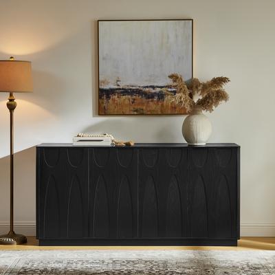 /Storage Cabinet with Magnetic Doors and Adjustable Shelves