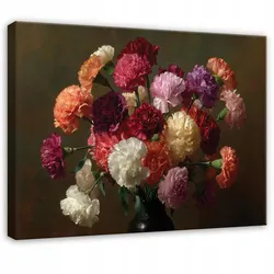 LEINWANDBILD Blumen Abstrakt Braun 100x70 cm