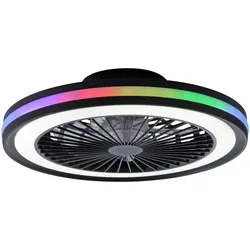 Tchibo - Just Light Deckenventilator »Brandon« - 53,5x53,5x19,5cm - schwarz -