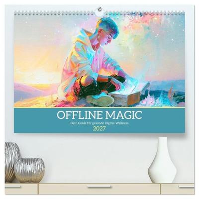 Offline Magic. Dein Guide für gesunde Digital-Wellness (hochwertiger Premium Wandkalender 2027 DIN A2 quer), Kunstdruck in Hochglanz