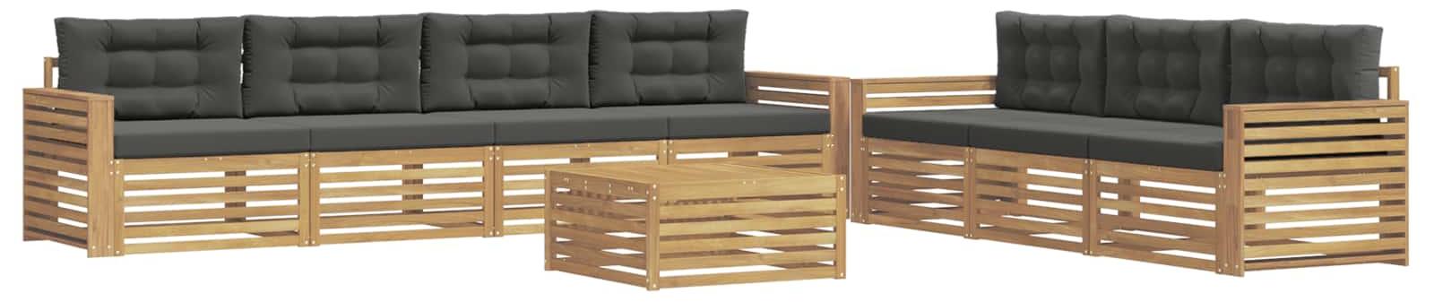 Garnitur aus 8 Outdoor-Sofas, Farbe: Weiß und Anthrazit