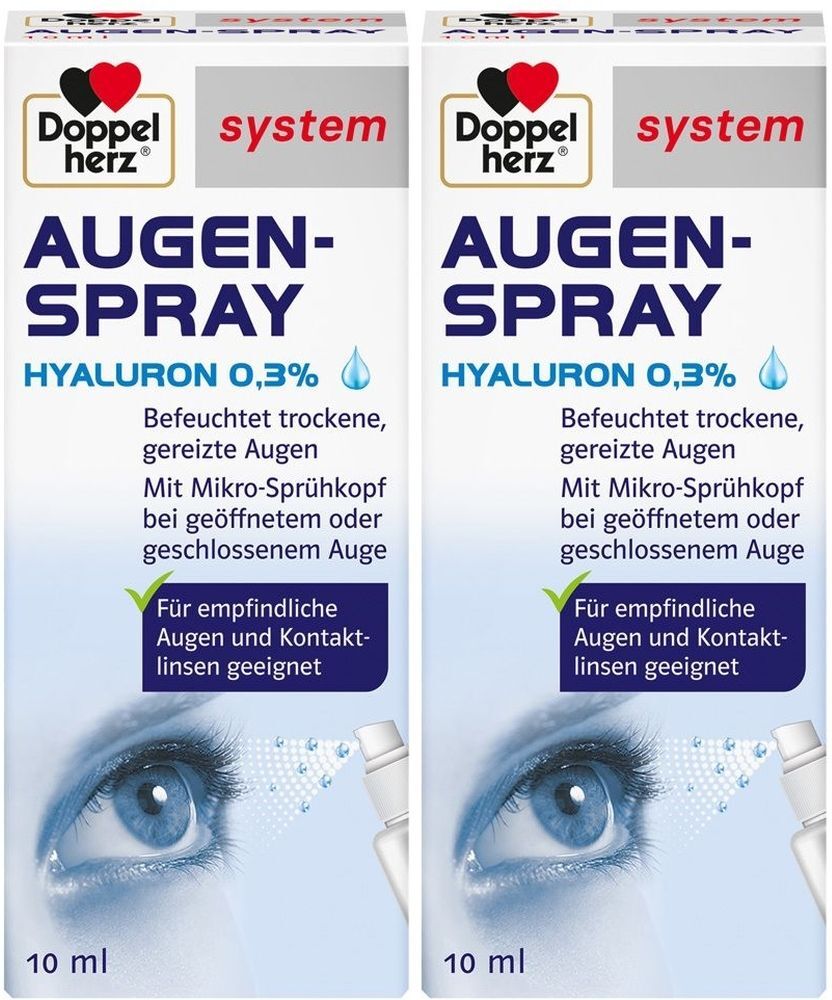 Doppelherz® system Doppelherz Augen-Spray Hyaluron 0,3% system 2x 2x10 ml Flüssigkeit