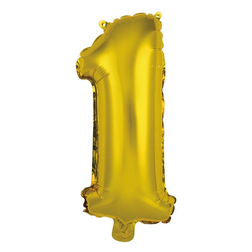 Amscan Folienballon Mini Zahl 1 gold (5x) (9909679)
