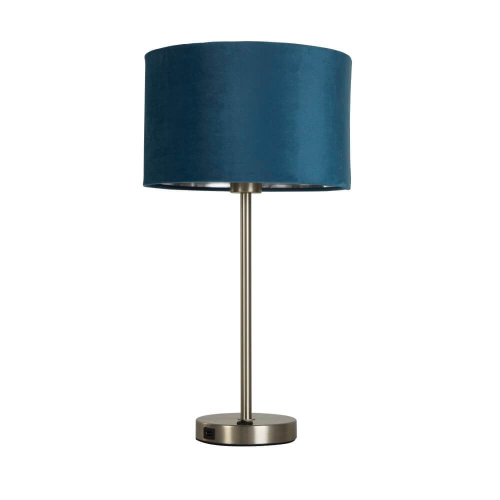 Searchlight Tafellamp Finn goud met blauw