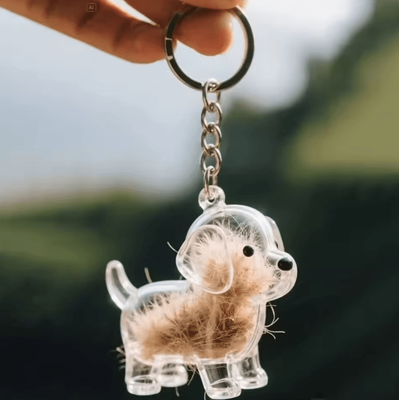 Inspire Curations FurKeeps Clear Pet Hair Memorial Capsule DIY Keepsake Keychain Pendant style5