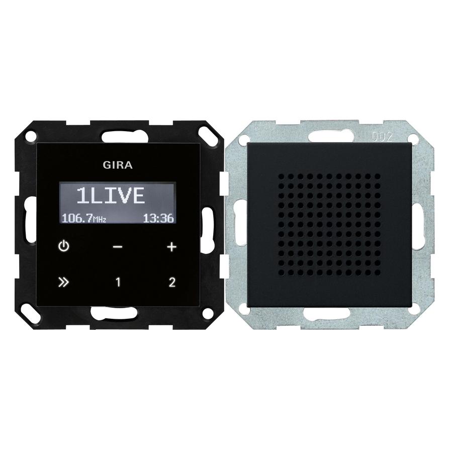 Gira UP-Radio RDS Lautsprecher System 55 Schwarz m (FM, Radio Frequency (RF)) (2280005)