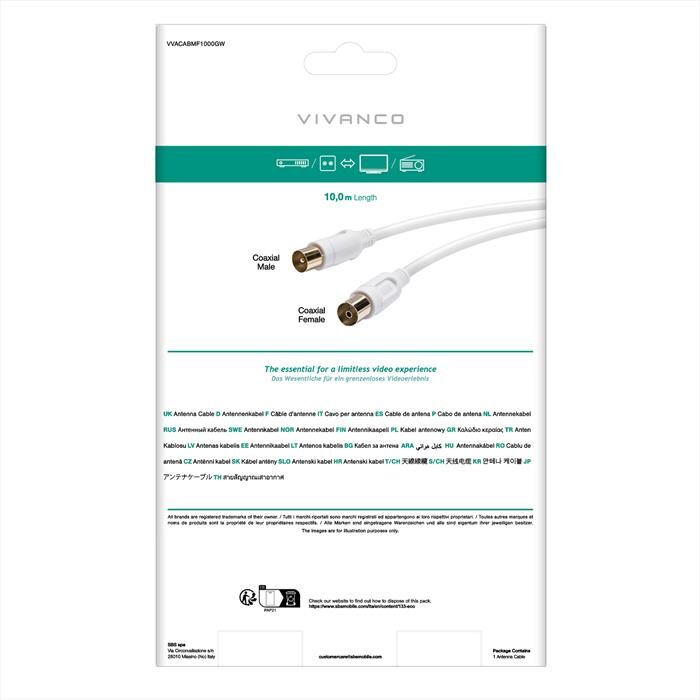 SBS Cavo Antenna Connection 10m-bianco