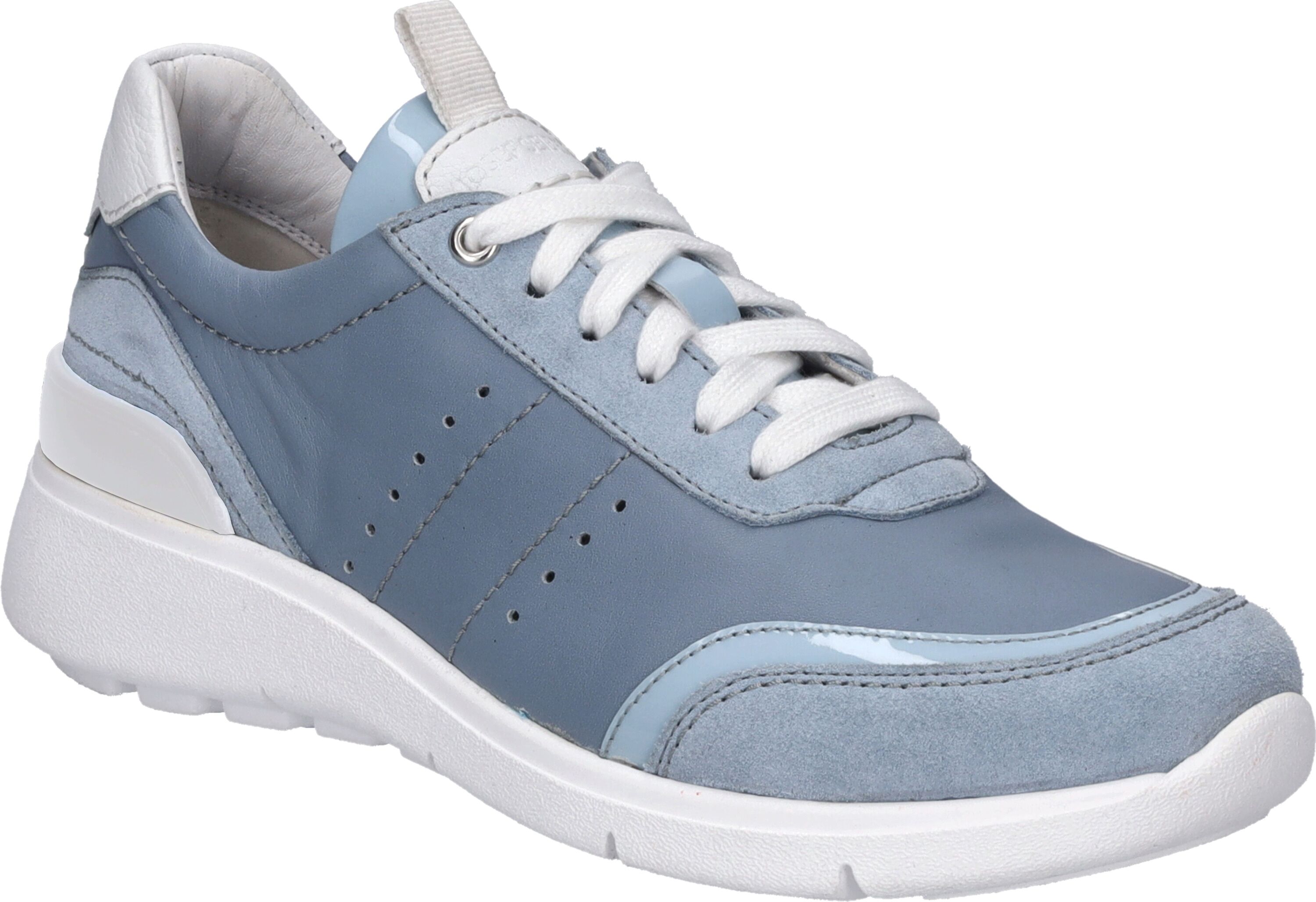 Sneaker JOSEF SEIBEL "Giulietta 01, skyblue-kombi", Damen, Gr. 37, blau (skyblau, kombi), Obermaterial: 100% Rindsleder Leather cow., Schuhe Sneaker