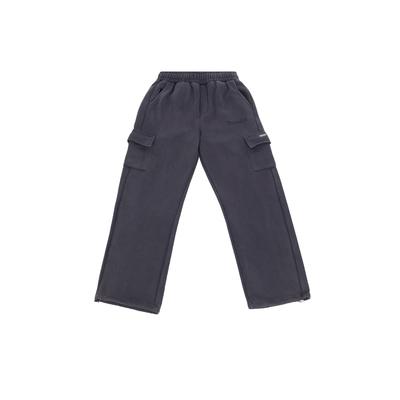 Cargohose DROPSIZE "Dropsize SINGLE POCKET CARGO", Herren, Gr. S, US-Größen, grau (acid washed schwarz), 70% Baumwolle, 30% Polyester, unifarben, oversize, Hosen Cargohose