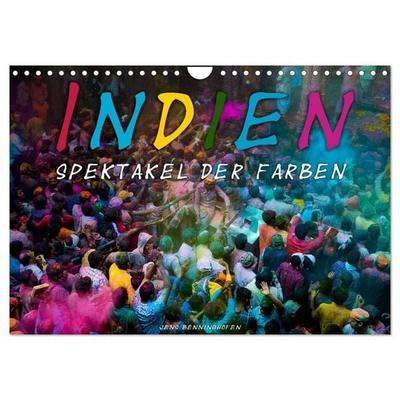 Indien - Spektakel der Farben (Wandkalender 2027 DIN A4 quer), CALVENDO Monatskalender