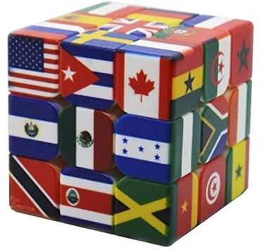 Uplifted Goods Magic Cube Puzzle With Flag Design national Flag