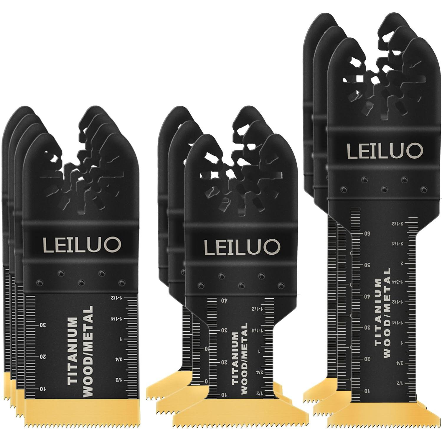 Selius 10 stuks titanium oscillerende multitool zaagbladen voor hout en spijkers