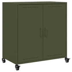 vidaXL Sideboard Olivgrün 68x39x72 cm Stahl