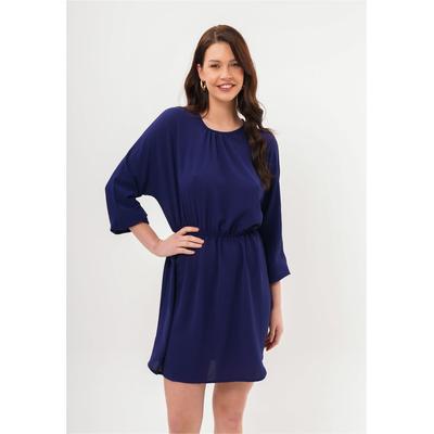 Jerseykleid FRESHLIONS "Beth", Damen, Gr. XL, EURO-Größen, blau, 100% Polyester, normal, Rundhals, Kleider Jerseykleid, mit rückenfreiem Design