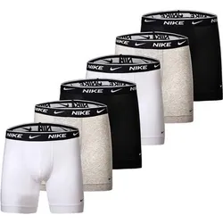 NIKE Herren Boxer Shorts, 6er Pack - Boxers, Cotton Stretch, einfarbig, Größe S in Weiß Weiß
