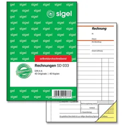 sigel Rechnung Formularbuch SD033 - 2 x 40 Blatt