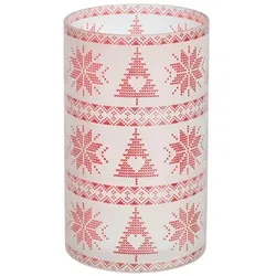Red Nordic Frosted Glass Jar Sleeve