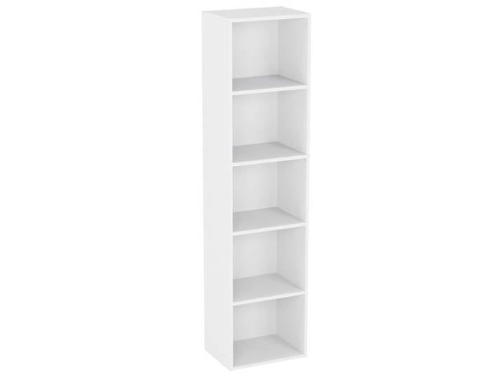 Bibliothèque 5 Niveaux Oxford Cube Rangement Bois Blanc Salon Chambre Bureau - Étagère Modulable Meuble Stockage
