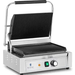 Royal Catering Kontaktgrill - 2.200 W - geriffelt