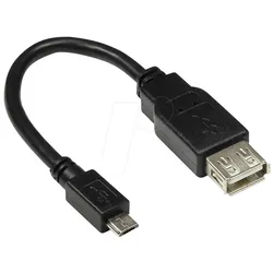 GC 2511-OTG - USB 2.0 Kabel, Micro B Stecker auf A Buchse, 0,1 m