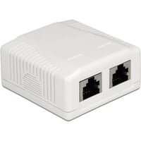 RJ-45 Anschlussdose 2 Port Cat.6a LSA weiß