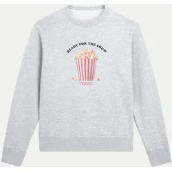 Sweatshirt mit Popcorn-Print grey S