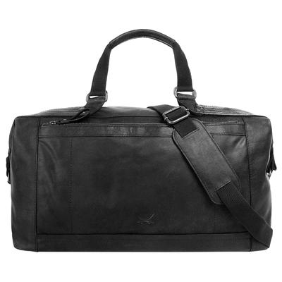 Reisetasche SANSIBAR "SANSIBAR Damen, Herren echt Leder", Gr. B/H/T: 47cm x 26cm x 24cm onesize, schwarz, Leder, gepflegt, Taschen Reisetasche, echt Leder