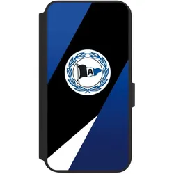 Nivocase Klapphülle für Samsung Galaxy S22+ Handyhülle aus Kunst Leder NIVOflip schwarz Arminia Bielefeld (Samsung Galaxy S22+), Smartphone Hülle, Schwarz