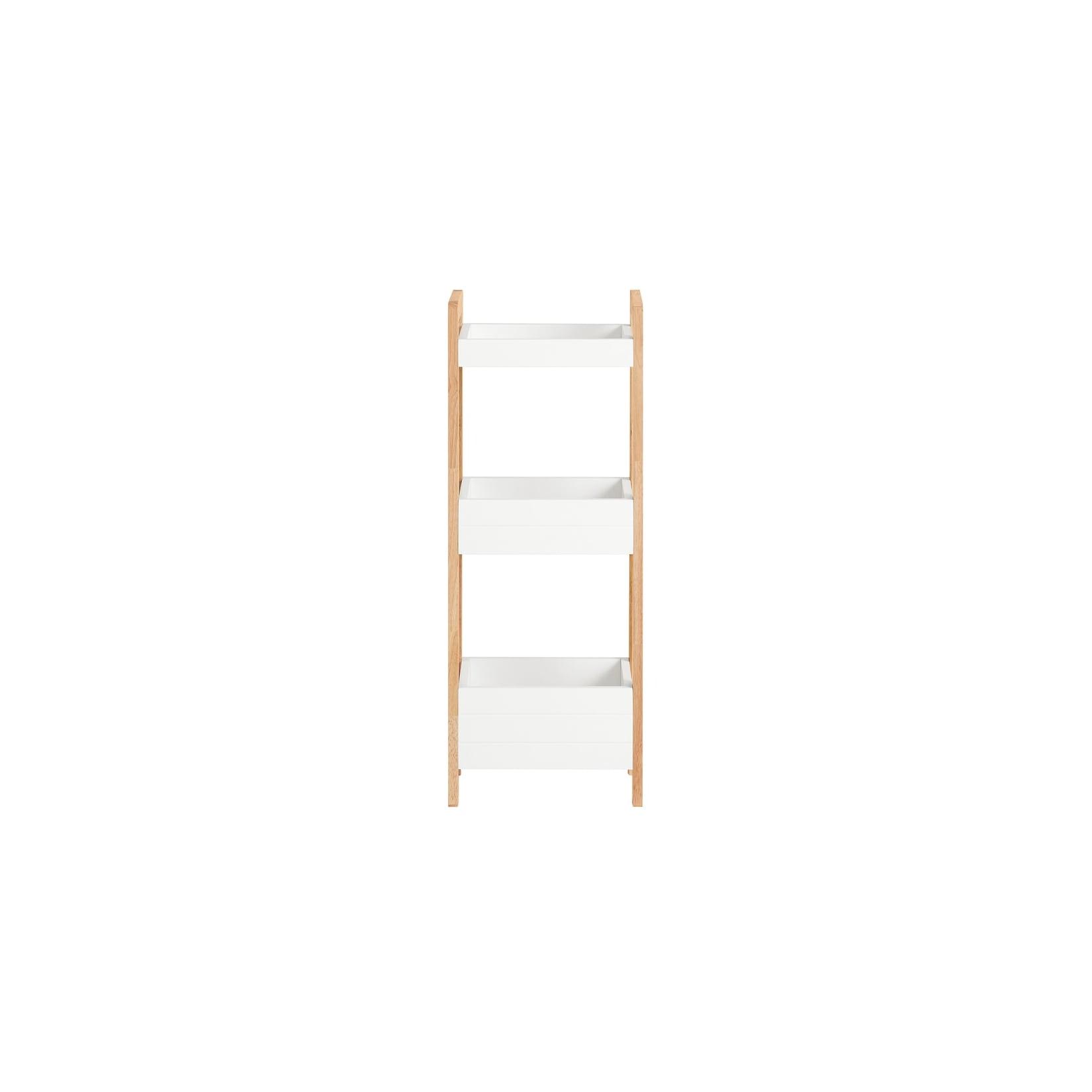 SoBuy Badezimmerregal mit 3 Shelves Weiß 28x20x74cm Funktional
