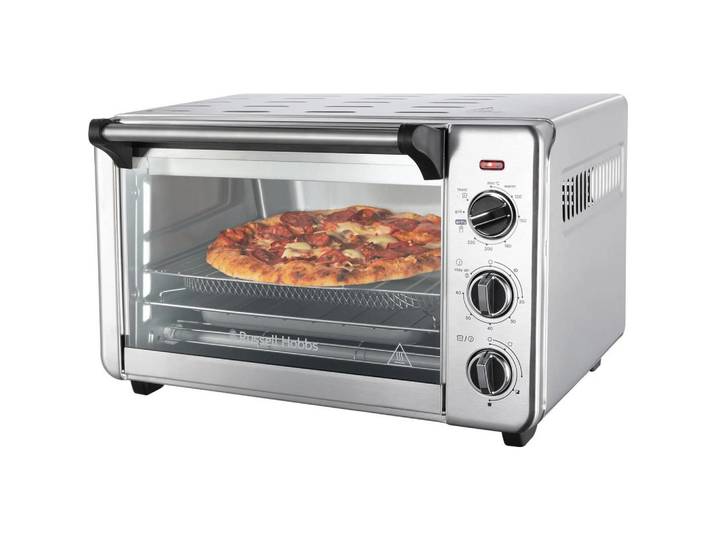 Russell Hobbs Minibackofen, Edelstahlfarben, Metall, 36.5x27.8x45.1 cm, herausnehmbares Krümelblech, Timer, akustisches Signal Ein-/Aus, Display, Kochgeschirr, Küchengeräte, Sonstige Küchengeräte