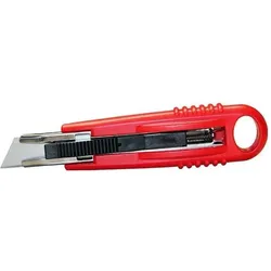Transpak, Cutter, Cuttermesser Safety Cutter Standard Masse 145x25x35mm f.Rechtshänder rot 2 Ersatzklingen (Cutter)