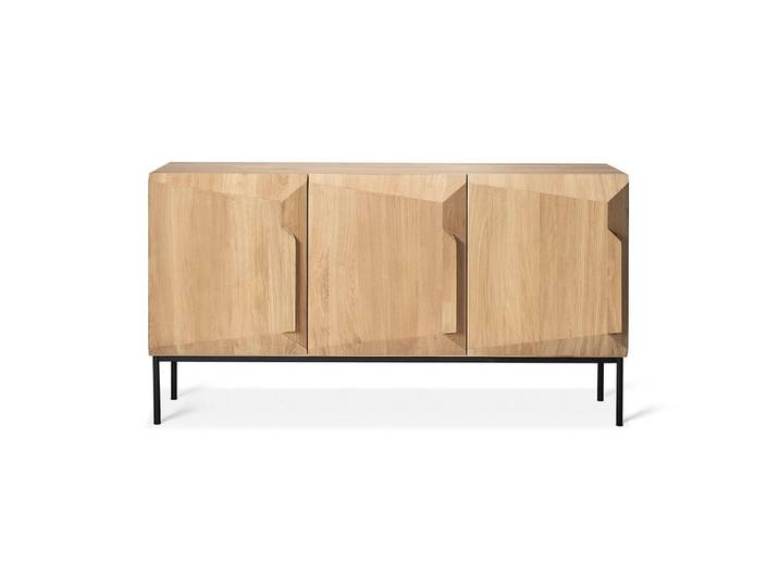 ETHNICRAFT buffet STAIRS avec 3 portes (Naturel - chêne)