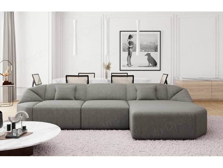 Stoff Ecksofa Cabrera L-Form Kurz