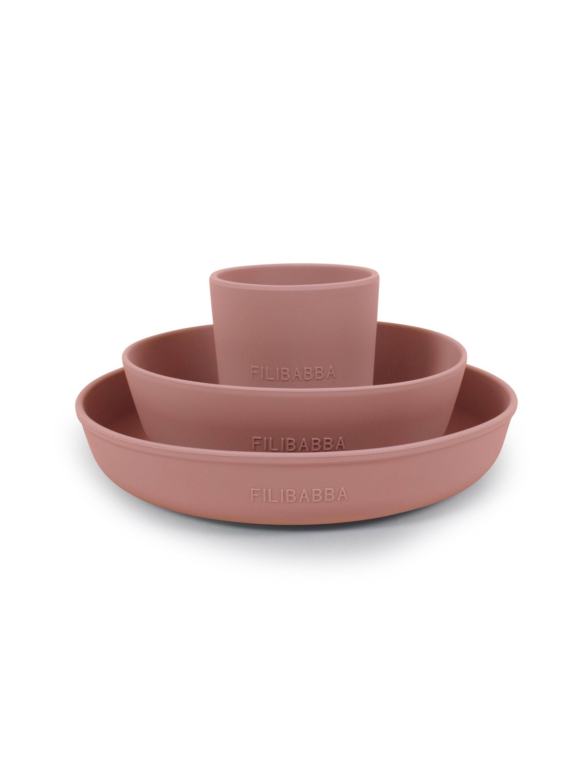Filibabba Silicone dinner set - Rose