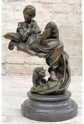 Bronzhaus Original Milo Self Admiring Beauty Bronze Sculpture Art Statue Figurine Figure