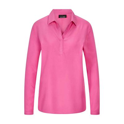 Klassische Bluse GOLDNER "Kurzgröße Zeitlose Viskosebluse mit Hemdkragen", Damen, Gr. 24, pink, Obermaterial: 100% Viskose CV., Modisch, Blusen Bluse, Hemdkragen