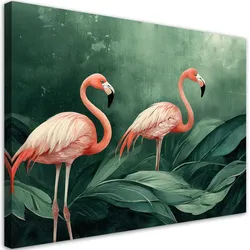 WANDBILD botanik flamingos natur