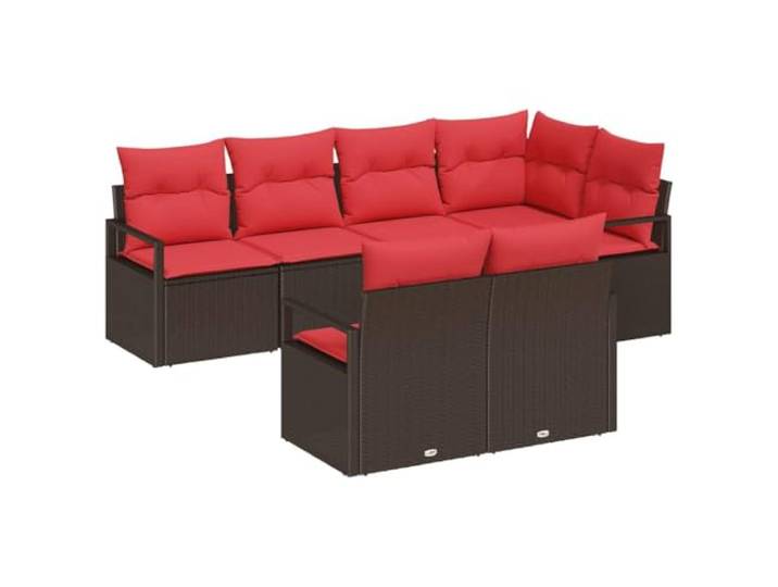 Makastle Poly-Rattan Modulares Sofa-Set 7-Teilig 232 x 122 x 85 cm Braun Sitztiefe 55 cm Tragkraft 770 kg 7 Sitzplätze 57,4 kg