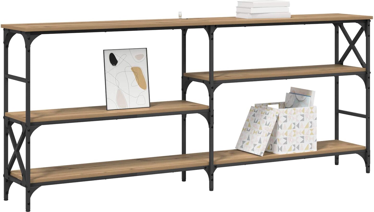 vidaXL Table console métal PB