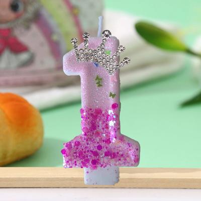Uplift Treasures Princess Crown Number Birthday Cake Candle 1